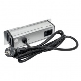 Встраиваемый настольный розеточный блок EKF на 8 модулей C-Line металлик