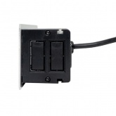 Встраиваемый настольный розеточный блок EKF на 10 модулей C-Line металлик