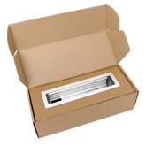 Встраиваемый настольный розеточный блок EKF на 10 модулей C-Line металлик