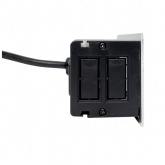 Встраиваемый настольный розеточный блок EKF на 10 модулей C-Line металлик