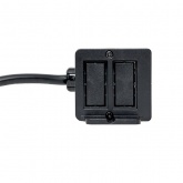 Настольный розеточный блок EKF для крепления под столом на 8 модулей C-Line металлик