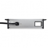 Настольный розеточный блок EKF для крепления под столом на 8 модулей C-Line металлик