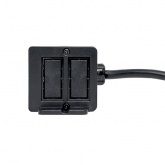 Настольный розеточный блок EKF для крепления под столом на 8 модулей C-Line металлик