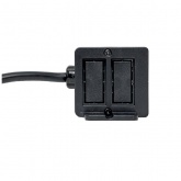 Настольный розеточный блок EKF для крепления под столом на 10 модулей C-Line металлик