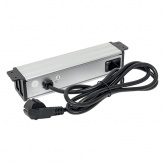 Настольный розеточный блок EKF для крепления под столом на 10 модулей C-Line металлик