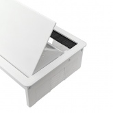 Встраиваемый настольный розеточный блок EKF выдвижной на 8 модулей C-Line металлик