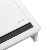 Встраиваемый настольный розеточный блок EKF выдвижной на 8 модулей C-Line металлик