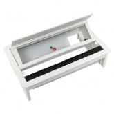 Встраиваемый настольный розеточный блок EKF выдвижной на 8 модулей C-Line металлик