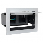 Встраиваемый настольный лючок EKF на 4 модуля C-Line металлик