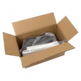 Встраиваемый настольный лючок EKF на 4 модуля C-Line металлик