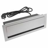 Встраиваемый настольный лючок EKF на 8 модулей C-Line металлик