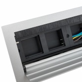 Встраиваемый настольный лючок EKF на 8 модулей C-Line металлик