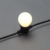 Уличная гирлянда Лофт, черный каучук, 20 матовых ламп x 5 LED, влагостойкая IP44