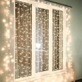 Гирлянда Светодиодный Дождь 2х3м прозрачный провод 230V RGB 600LED свечение с динамикой