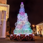 Гирлянда светодиодная Дождь 2х1,5м прозрачный провод 230V RGB 300LED свечение с динамикой