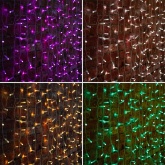 Гирлянда светодиодная Дождь 2х1,5м прозрачный провод 230V RGB 300LED свечение с динамикой