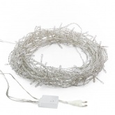 Гирлянда Дождь 240LED 3х2м свечение с динамикой, прозрачный провод ПВХ 230В IP20 теплый белый