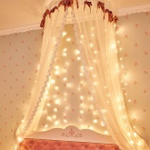 Гирлянда Дождь 240LED 3х2м свечение с динамикой, прозрачный провод ПВХ 230В IP20 теплый белый