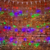 Гирлянда Светодиодный Дождь 2x1,5м 192LED мульти IP44 постоянное свечение, прозрачный провод, 230В