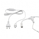 Гирлянда Светодиодный Дождь 2x1,5м 360LED белый IP44 постоянное свечение, прозрачный провод, 230В