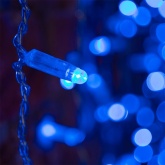Гирлянда Светодиодный Дождь 2x1,5м 192LED синий IP44 постоянное свечение, прозрачный провод, 230В
