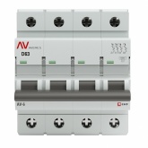 Выключатель автоматический EKF AVERES AV-6 63A (D) 4P трехфазный 6kA