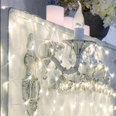 Гирлянда Сеть 1,8х1,5м 180LED белый, 8 режимов свечения, прозрачный провод, 230В