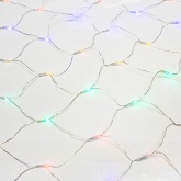 Гирлянда Сеть 1,5х1,5м прозрачный ПВХ, 96 LED мультиколор, IP20, 8 режимов, в линию не соединяется