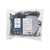 Гирлянда Айсикл (Бахрома) 5х0,7м, с эффектом мерцания, черный провод каучук, теплые 152 LED, IP67