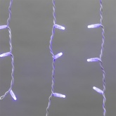 Гирлянда бахрома светодиодная 4,0x0,6м 128LED синий IP67 постоянное свечение, белый каучук, 230В