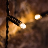 Гирлянда светодиодная Дождь 2x0,8м 160LED 230В теплый белый, эффект мерцания, черный провод IP65