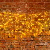 Гирлянда светодиодная Дождь 2x0,8м 160LED 230В теплый белый, эффект мерцания, прозрачный провод IP65