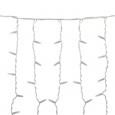 Гирлянда светодиодная Дождь 2x0,8м 160LED 230В теплый белый, эффект мерцания, прозрачный провод IP65