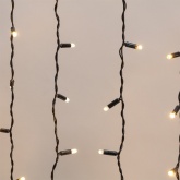 Гирлянда светодиодная Дождь 2х0,8м 160LED 230В теплый белый, постоянное свечение, черный провод IP65