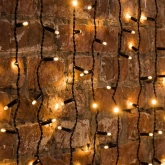 Гирлянда светодиодная Дождь 2х0,8м 160LED 230В теплый белый, постоянное свечение, черный провод IP65