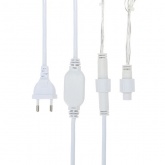 Гирлянда бахрома светодиодная 4,8х0,6м 176LED синий IP44, постоянное свечение,прозрачный провод