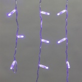 Гирлянда бахрома светодиодная 4,8х0,6м 176LED синий IP44, постоянное свечение,прозрачный провод
