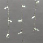 Гирлянда бахрома светодиодная 2,4х0,6м 88LED белый IP44, постоянное свечение,прозрачный провод