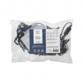 Гирлянда бахрома светодиодная 2,4х0,6м 88LED белый IP44, постоянное свечение,черный провод