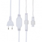 Гирлянда бахрома светодиодная 1,8х0,5м 48LED белый IP44, постоянное свечение, белый провод