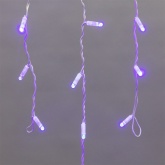 Гирлянда бахрома светодиодная 1,8х0,5м 48LED синий IP44, постоянное свечение, белый провод