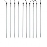 Гирлянда Тающие сосульки 24В, комплект 10шт. х50см, шаг 1м, 600LED, белый, соединяются, IP65