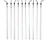 Гирлянда Тающие сосульки 24В, комплект 10шт. х50см, шаг 1м, 600LED, белый, соединяются, IP65