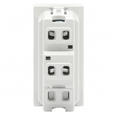 Выключатель Donel 10А 1 модуль 22.5х45мм белый