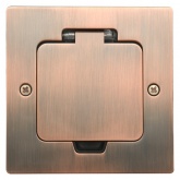 Лючок в пол Donel на 2 модуля (1 модуль 45х22,5 мм) IP44 (с уст. набором) красная медь