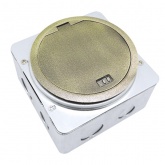 Лючок в пол Donel на 3 модуля (1 модуль 45х22,5 мм) IP65 (с установочным набором) античная латунь