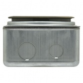 Лючок в пол Donel на 3 модуля (1 модуль 45х22,5 мм) IP65 (с установочным набором) античная латунь