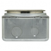 Лючок в пол Donel на 3 модуля (1 модуль 45х22,5 мм) IP65 (с установочным набором) серебро