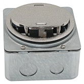 Лючок в пол Donel на 3 модуля (1 модуль 45х22,5 мм) IP65 (с установочным набором) серебро