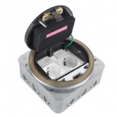 Лючок в пол Donel на 4 модуля (1 модуль 45х22,5 мм) IP65 (с установочным набором) античная латунь